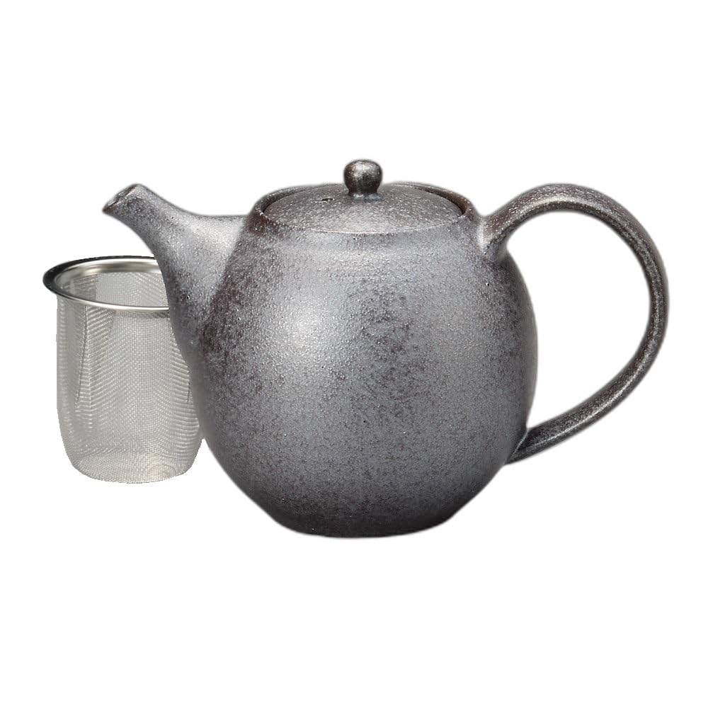 

Silver-black pot (with strainer) [16 x 10.3 x 11.3 cm, 530 cc] Pot