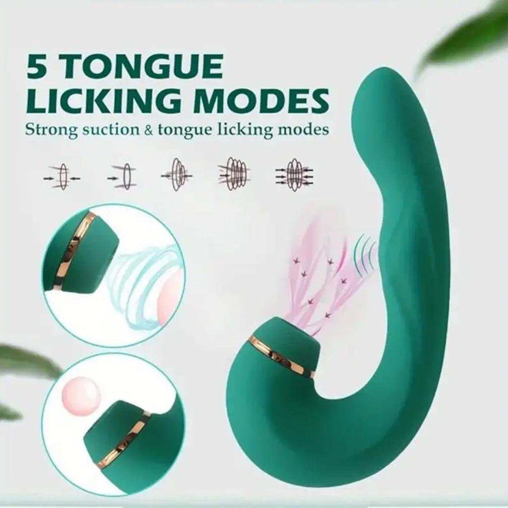 3 In 1 Vibrators with 10 Vibrating 5 Flapping 5 Sucking Modes Dildo G Spot Vibrator Rechargeable Vibrators Female Sex Toys