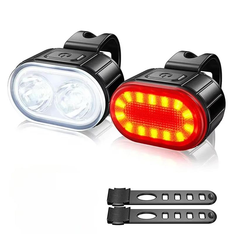 9 LED Bicycle Headlight USB Rechargeable Bike Lamp Super Bright Handlebar Lights Outdoor Waterproof Cycling Front Light