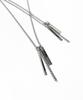 Acha Surgical Steel Stick & Chain Layered Chain Necklace _ Silver