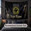 Custom Name Text Tapestry,Nirvana Decorative Wall Hanging, Background Tapestry For Home Bedroom