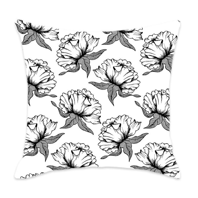 

French Living Room Sofa Pillow Pillow Case New Large Cushion Bedside Four Seasons High-end Backrest linen-45x45cm double-sided [without pillow core]