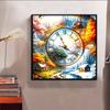 New Arrival 5D DIY Full Circle Diamond Painting "Clock Landscape Illustration" Embroidery Cross Stitch Home Decor Gift