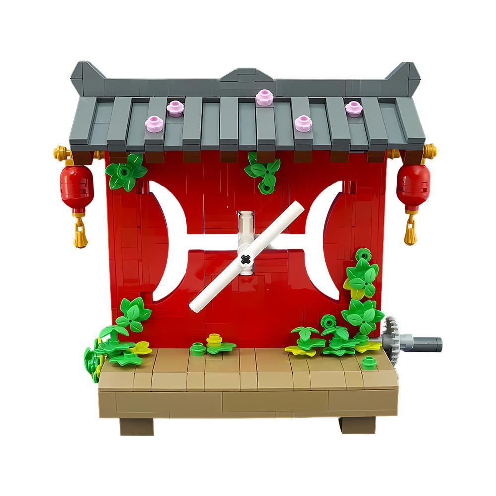 MOC Japanischer Zen-Kreisel Bausteine Modell Japanischer Zen-Kreisel Architektursteine Montage Spielzeug Kinder DIY Geburtstagsgeschenke