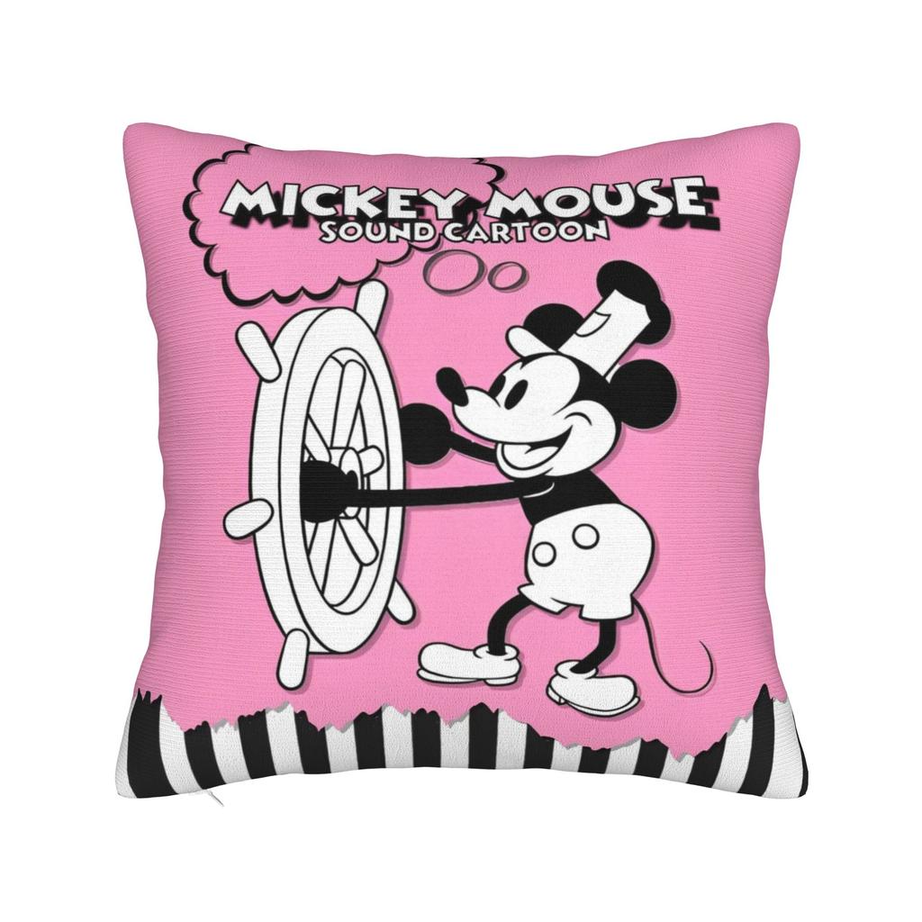 Mickey Mouse Kuddfodral Polyester Kudde för Soffa Söt Känd Tecknad, Avslappnade Kuddfodral