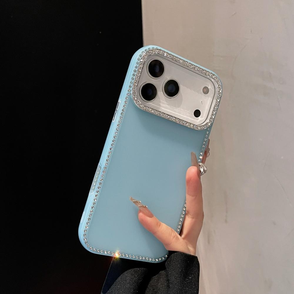IMD Diamonds Glitter Phone Case For iPhone 17 16 15 14 Plus 13 12 11 Pro Max 16Pro Shockproof Candy Bumper Soft TPU Cover