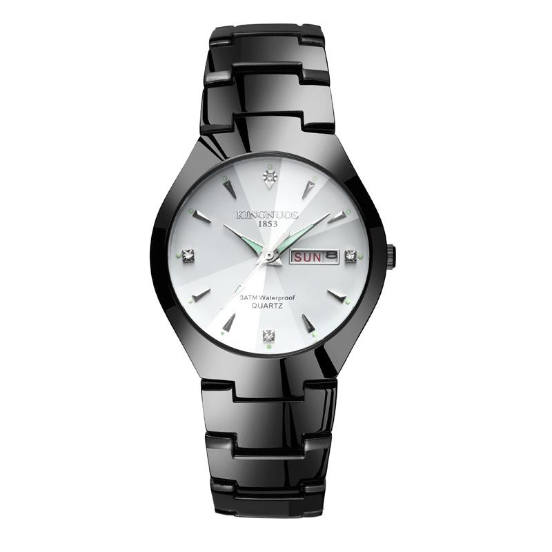 Top-Marke Mode Leuchtende Uhr Wolframstahl Wasserdicht Mode Studentenuhr Partneruhr Herren- und Damenuhr Kalender Quarz-Uhr