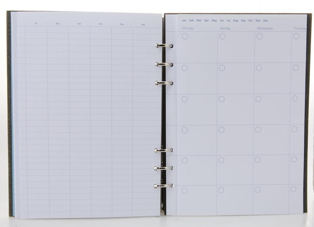 Filofax Clipbook System Organizer, A5, Concrete, Officially Imported