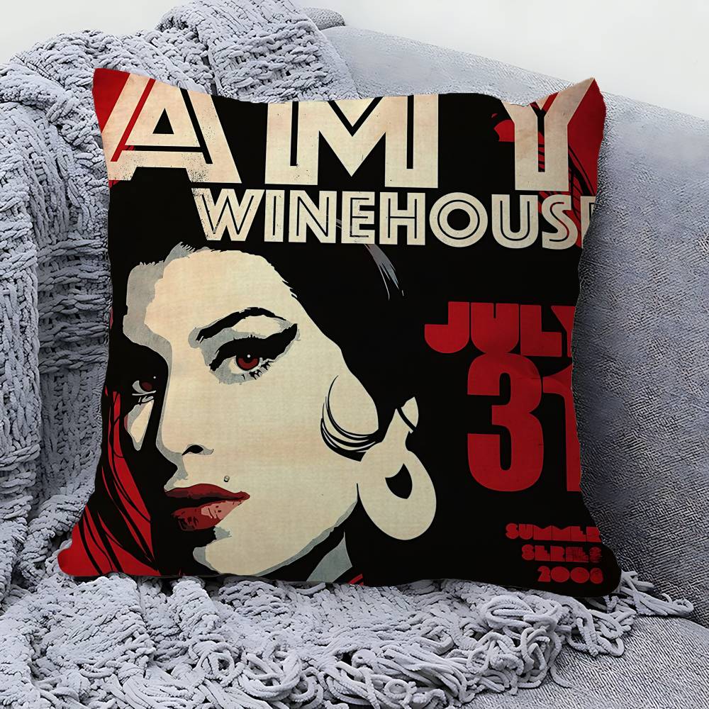Popular Singer Star A-Amy W-Winehouse Personalized Pillow Cover Kids Bedroom Wild Party Decor Pillowcase Birthday Shower Gift