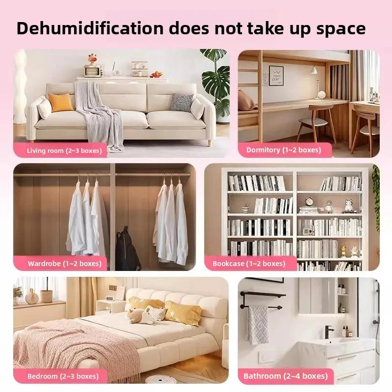 Cherry Blossom Fragrance Dehumidifier Box, Student Dormitory Wardrobe Special Desiccant, Strong Plum Rain Moisture Absorption