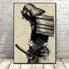 Retro Japan Anime Game Samurai Portrait Bushido Poster Prints Pictures Canvas Painting for Living Room Wall Art Home Decor