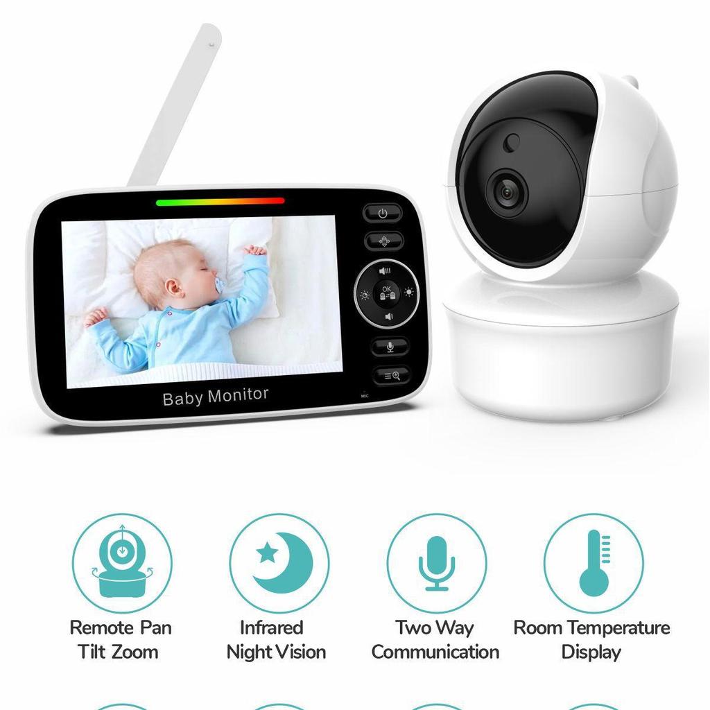4.3" Baby Monitor with Two-Way Intercom & Lullaby Camera