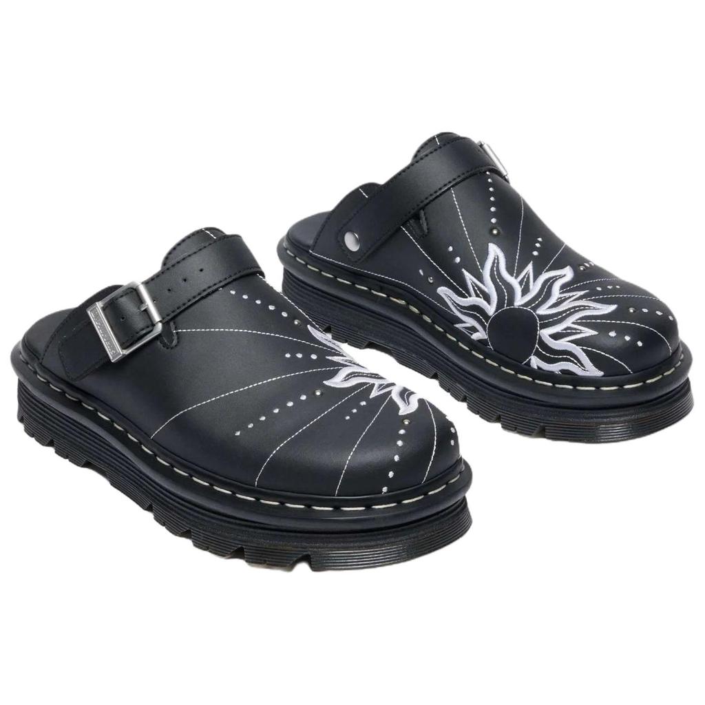 Dr. Martens Zebzag Solutbrott Mångsidiga Slip-On Slitstarka Tofflor med Stängd Tå Unisextofflor Svart 42002001