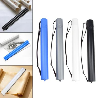 Extendable Poster Tube Painting Storage Case Expands from 19.7" To 35.4" Poster Carrier with Lid Adjustable Shoulder Strap for Documents Blueprints