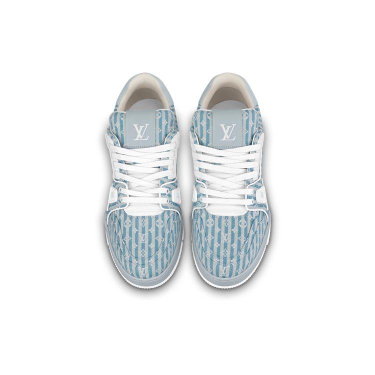 Louis Vuitton Lv Trainer Sneakers 'Blue Stripes With Monogram' 1ABG1N