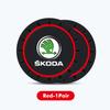 KEOW9 2pcs Silicone Car Coaster Water Cup Bottle Holder Mat Anti-Slip Pad For Skoda Fabia 1 2 Octavia a7 RS Superb Rapid Yeti Karoq
