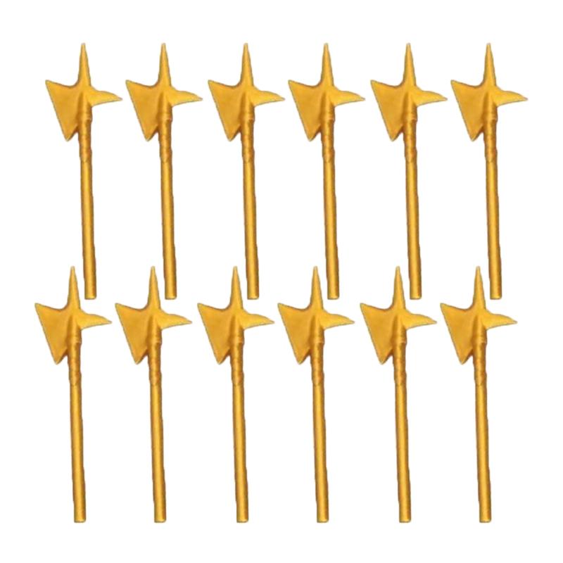 MOC Medieval Military Building Blocks Anime Character Accessories Gold Weapon Tomahawk Sword Gun Helmet Toy Gift R053 Mini Brick
