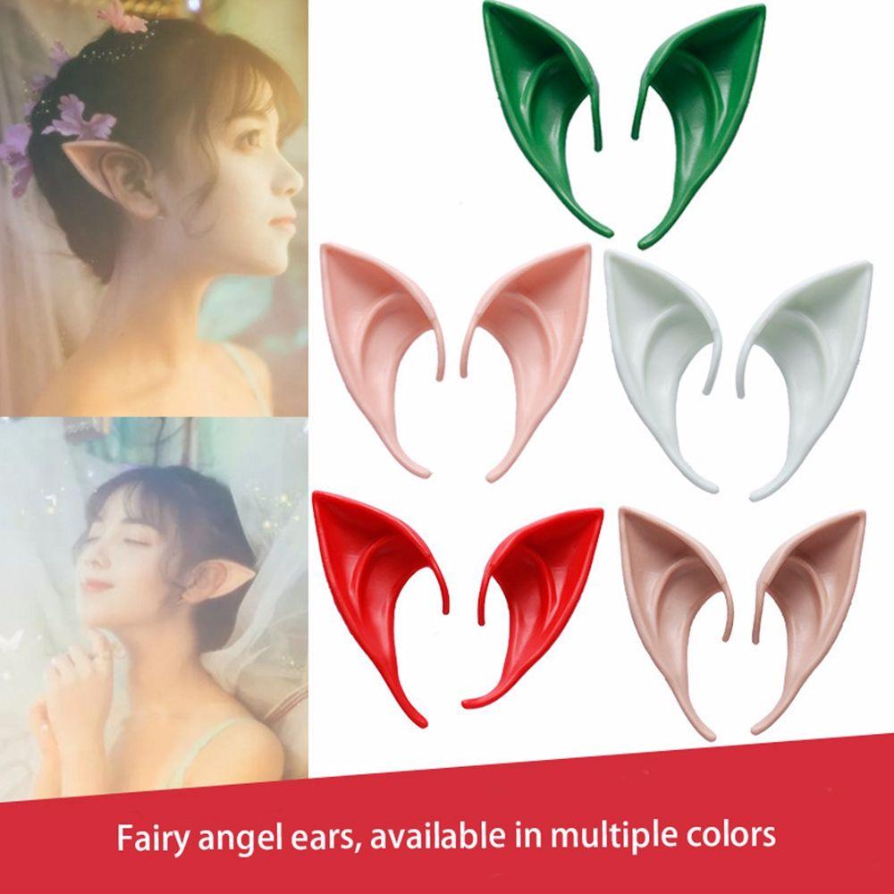 Women Christmas Decor Angel Ears Latex Elf Ears Halloween Decoration Cosplay Costume Accessories