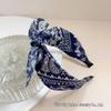 Retro Cashewblüten-Schleife Breites Stirnband - Koreanischer Stil Gedrehter Stoff-Haarclip für Damen