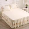 45cm Skirt Style Bedspread Ruffle Lace Exquisite Embroidery Bed Skirt  Anti Slip Princess Bed Cover 1.5/1.8/2 M Bed Dust Cover