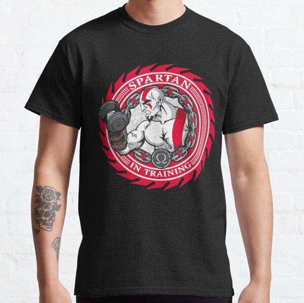 Men's God Of War Kratos Gym Workout Bodybuilding T Shirt Fitness 100% Cotton Clothing Casual Tees T-Shirt Plus Size 4XL 5XL