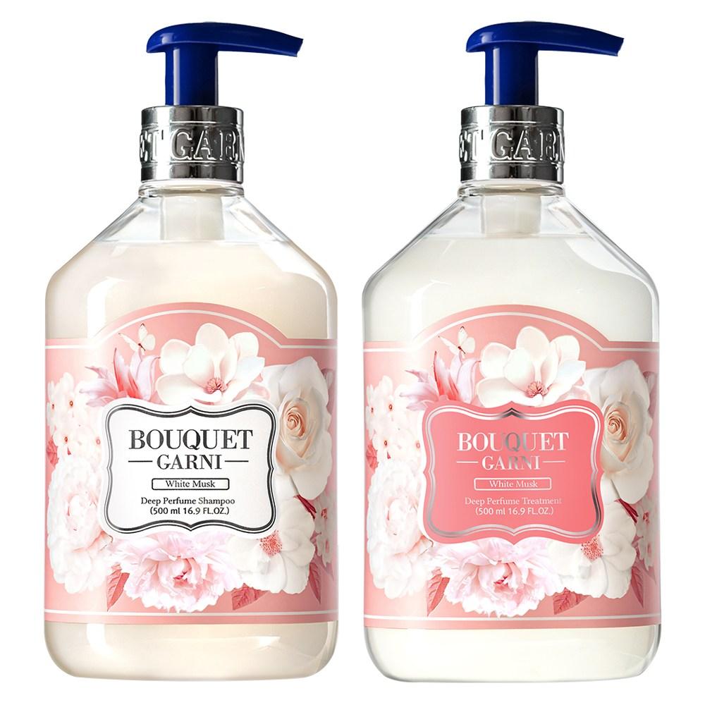 Bouquet Garni Deep Perfume Shampoo 500ml + Treatment 500ml White Musk 1 pcs