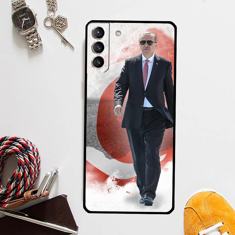 Prezydent Turcji Recep Tayyip Erdogan Etui na Samsunga Galaxy S24 Ultra S23 S22 S21 Plus S20 FE S8 S9 S10 Note 10 20 Ultra Pokrowiec