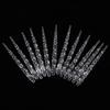 12pcs Acrylic Icicle Party Wedding Festival Christmas Tree Hanging Decoration 14.8cm Xmas Ornament DIY Party Ornament