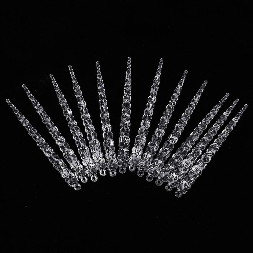 12pcs Acrylic Icicle Party Wedding Festival Christmas Tree Hanging Decoration 14.8cm12pcs Acrylic Icicle Party Wedding