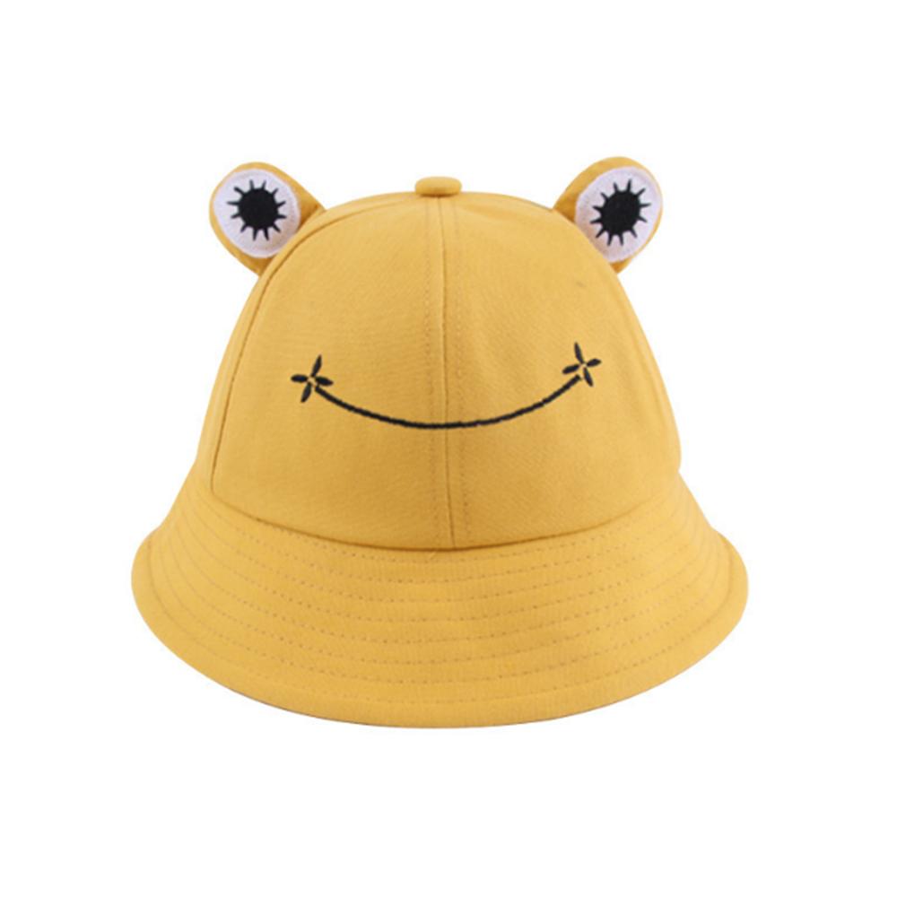Cute Froggy Bucket Hat Panama Fishing Cap for Outdoor Sun Protection