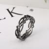 Huajie Couple's Geometry Irregular Creativity Rings Solid Simple Beauty Hollow Korean Fashion  Trend