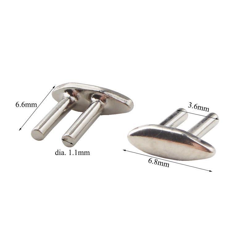10pcs Eyeglassese Metal Rivets Double Pins Hinges Glasses Repair Decorative Nail