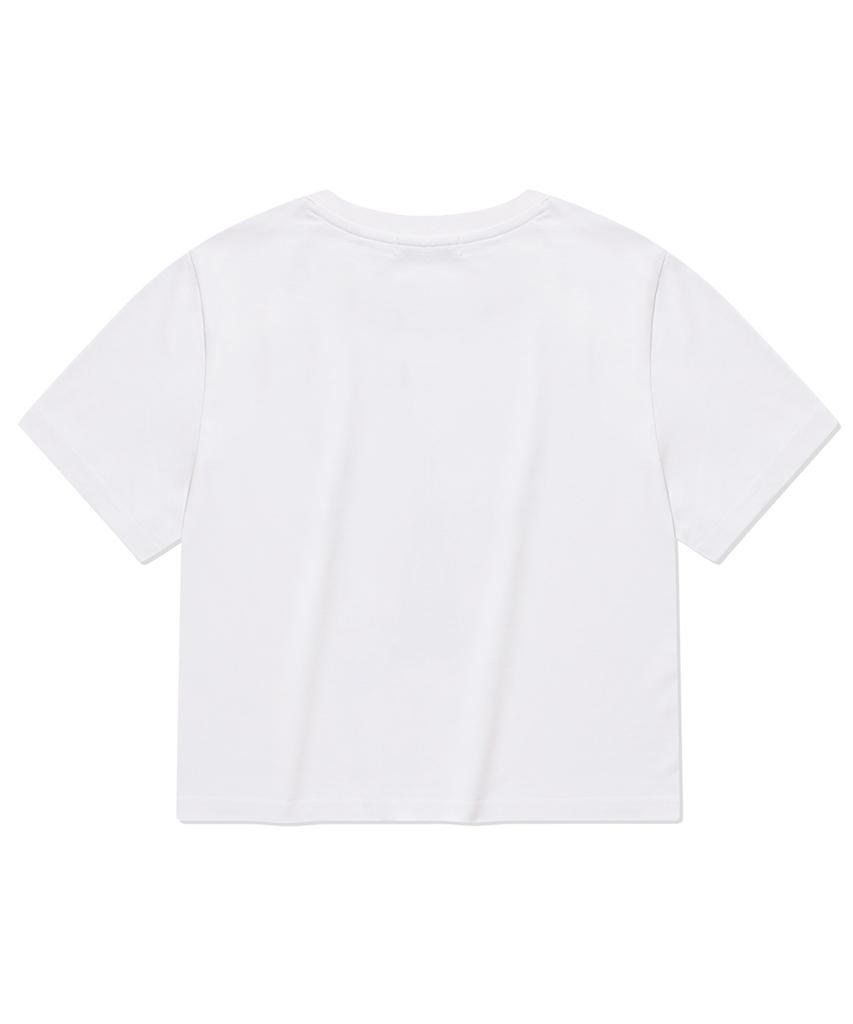 FALLETT [Fallett X Bakijoo] Hype Girl Crop Short Sleeve T-Shirt White