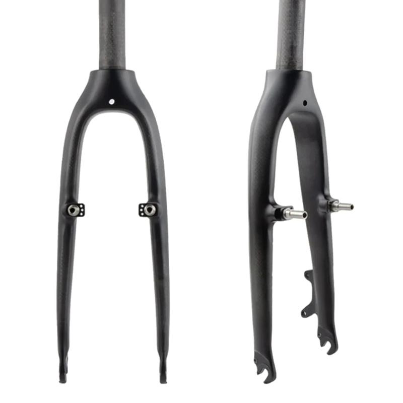 Gabeln für Fahrrad Gabeln 3K Carbon Gabeln 20 Zoll Für Faltrad BMX Kinder Rennrad Gabelstützen Scheibenbremse/V-Brake/C-Brake