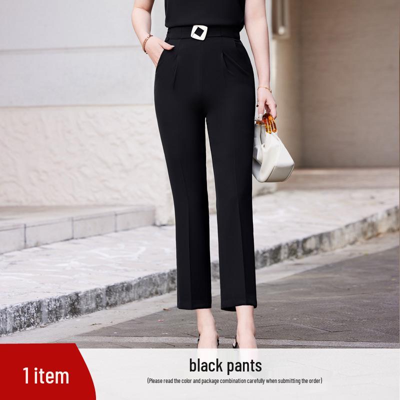 Rose Red Three-Quarter Sleeve Women s Blazer and Vest Pants Suit - Professional Wear for Spring, Summer, and Autumn. 4XL