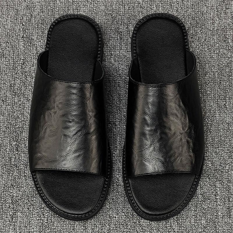Men's 2025 Genuine Leather Roman Sandals - Casual Summer Beach Shoes 47/48