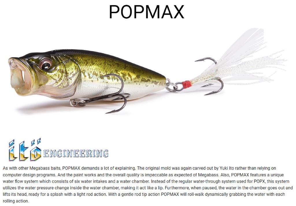 Megabass Pop Max 78 Mm 14 Grams Floating Lure GG Chart Back Bass (5691)
