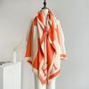 Cashmere air-conditioned room color matching shawl women's outer wear winter new versatile simple warm scarf versatile scarf dual-purpose