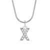 Vnox A-Z Women Initial Necklaces, 26 Letters Alphabet Pendant with Snake Chain, Elegant Dainty Holiday Jewelry Collar