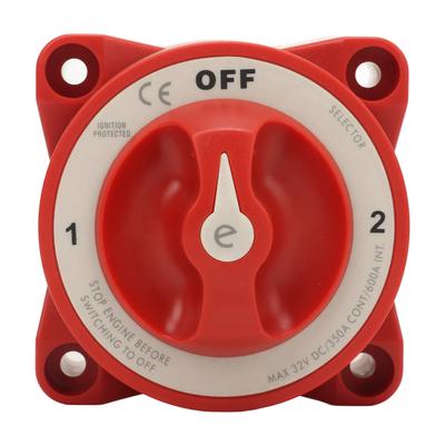 Battery Selector Switch Rotary Knob 3 Studs 350A 32V Battery Disconnect Switch for RV Marine Automotive 11001 (3 Position)