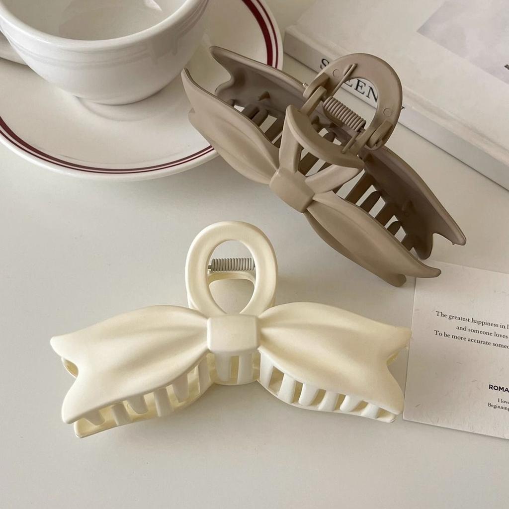 New Large Bows Crab Hair Clip for Women Matte Trendy Claw Clips Korean Girls Hairpin Party Jewelry Hair Accessories