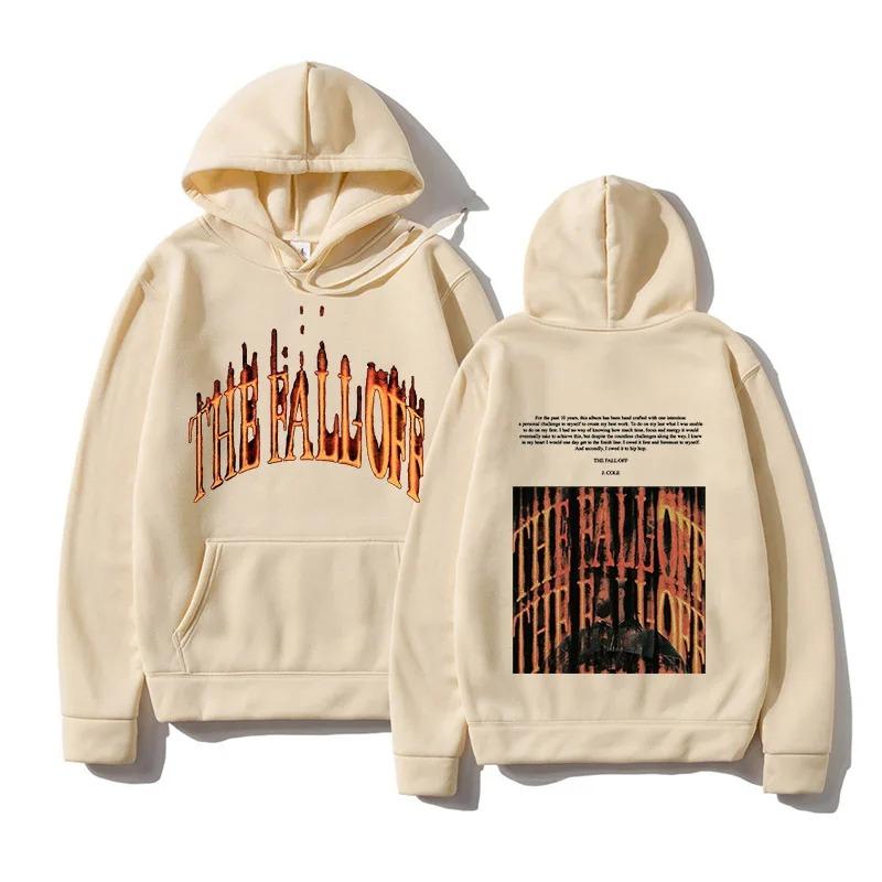 J Cole THE FALL OFF Hoodies Herren Damen Herbst Winter Sweatshirts Pullover Langarm Unisex Streetwear Mode Damen Herren Mit Kapuze