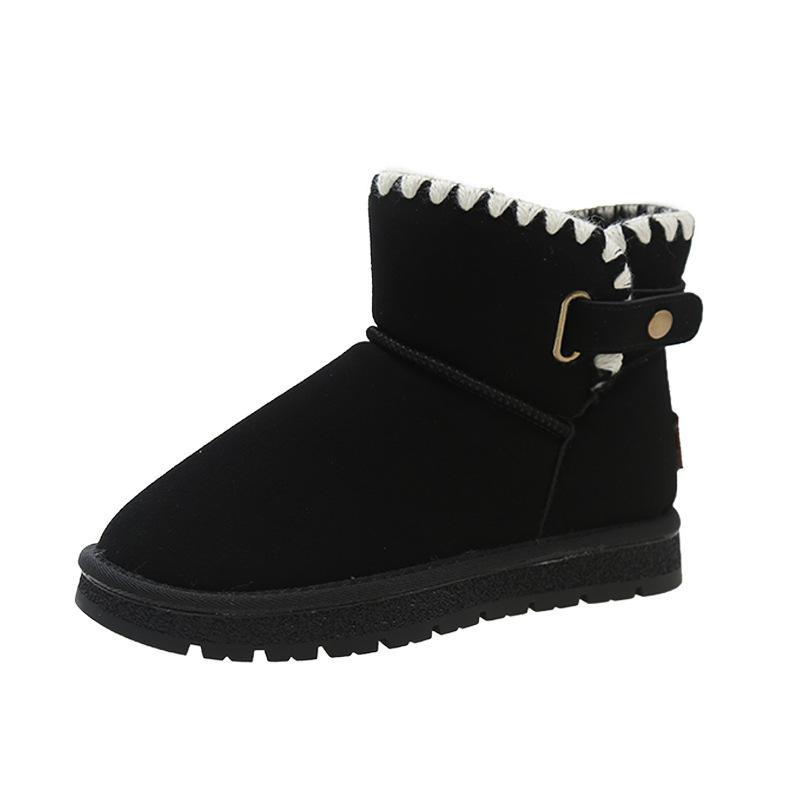 thick-soled snow boots women's winter 2024 new cotton shoes women's winter piled thickened warm shoes women's winter fluffy shoes