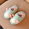 Kids Cartoon Bird Penguin Coral Velvet Soft Non Slip Slippers Home Warm Shoes