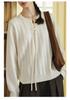 Women's Versatile Cable Knit Sweater - Loose Fit, Soft & Fluffy, Long Sleeve, Lace-Up, Round Neck for Autumn/Winter