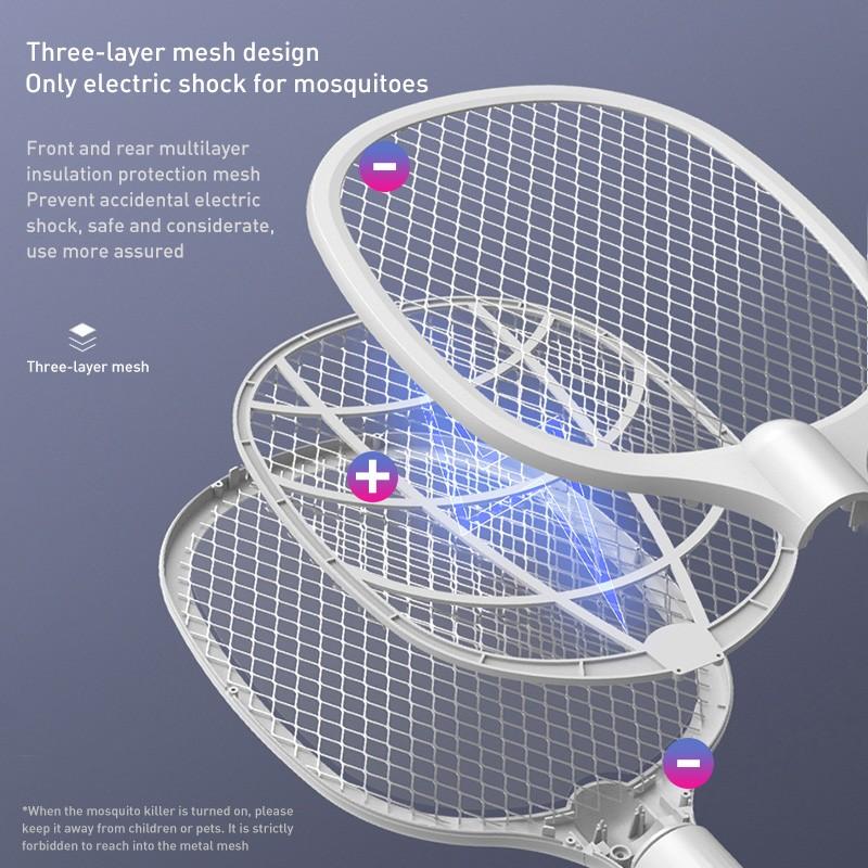 Electric Mosquito Killer USB Rechargeable Intelligent Fly Swatter Mosquito Trapper 2 In 1 Summer Fly Swatter Trap Flies Insect Killer Pest Control