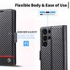 Note20 Ultra Carbon Fiber Magnetic Case for Samsung Galaxy Note 20 Ultra Etui Samsung Note 20Ultra Soft Leather Flip Phone Funda
