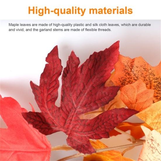5.7Ft Fall Maple Leaf Garland Artificial Autumn Foliage Garland Harvest Hanging Vine