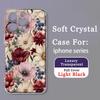 Colorful Flowers For iPhone 16 15 14 11 12 13 Pro Max XS XR 8 7 Plus Transparent Case Cover 16E