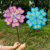 PVC Peacock Windmill Diameter 38cm Standing Lawn Flower  Outdoor Party Picnic Decor